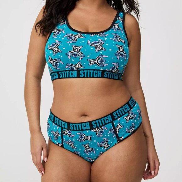 Skeleton Stitch Mid-Rise Hipster Panty & Bralette Set - Picture 1 of 6